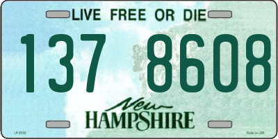 NH license plate 1378608