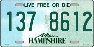 NH license plate 1378612