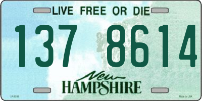 NH license plate 1378614