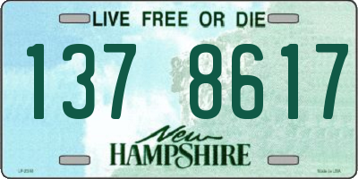 NH license plate 1378617