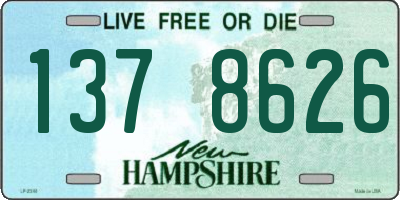 NH license plate 1378626
