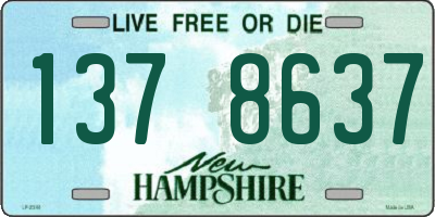 NH license plate 1378637