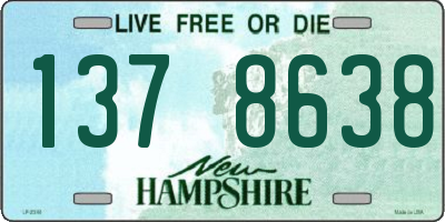 NH license plate 1378638
