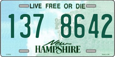 NH license plate 1378642