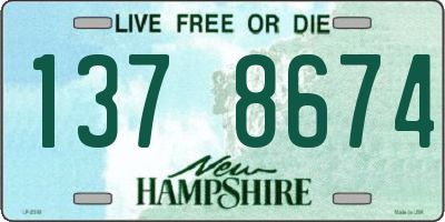 NH license plate 1378674