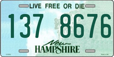 NH license plate 1378676