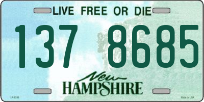NH license plate 1378685