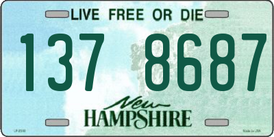 NH license plate 1378687