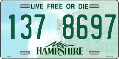 NH license plate 1378697