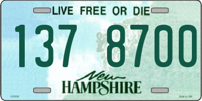 NH license plate 1378700