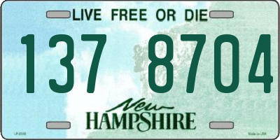 NH license plate 1378704
