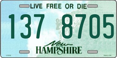 NH license plate 1378705