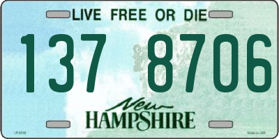 NH license plate 1378706