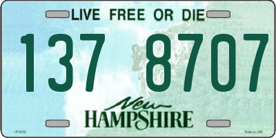 NH license plate 1378707