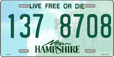 NH license plate 1378708