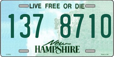 NH license plate 1378710