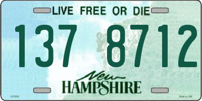 NH license plate 1378712