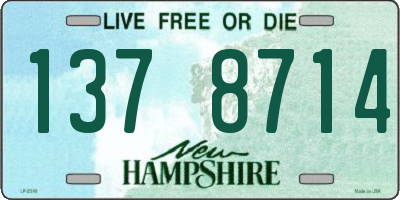NH license plate 1378714
