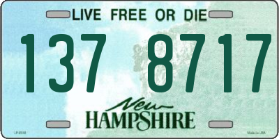 NH license plate 1378717