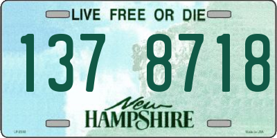 NH license plate 1378718