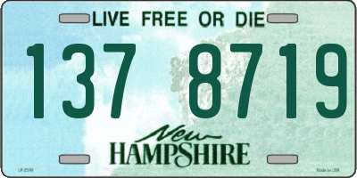 NH license plate 1378719