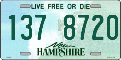 NH license plate 1378720