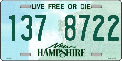 NH license plate 1378722
