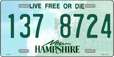 NH license plate 1378724