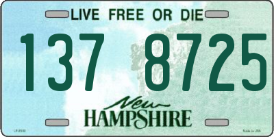 NH license plate 1378725