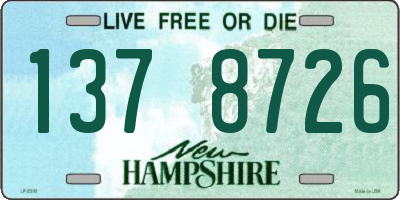 NH license plate 1378726