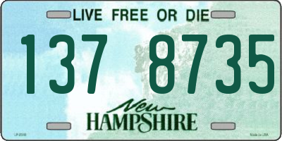 NH license plate 1378735