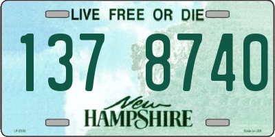 NH license plate 1378740