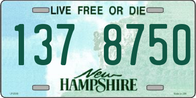 NH license plate 1378750