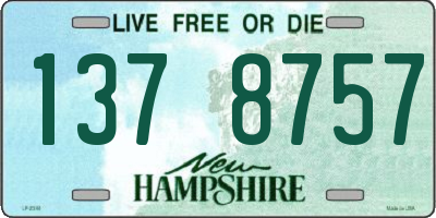 NH license plate 1378757