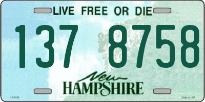 NH license plate 1378758
