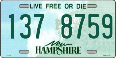 NH license plate 1378759