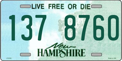 NH license plate 1378760