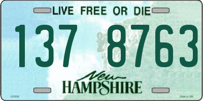 NH license plate 1378763
