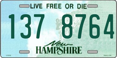 NH license plate 1378764