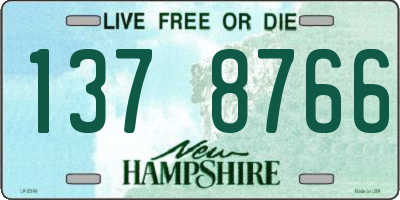NH license plate 1378766