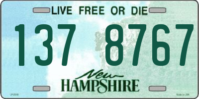 NH license plate 1378767