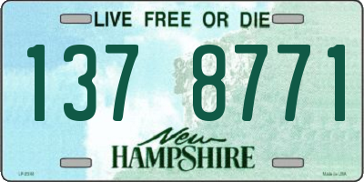 NH license plate 1378771