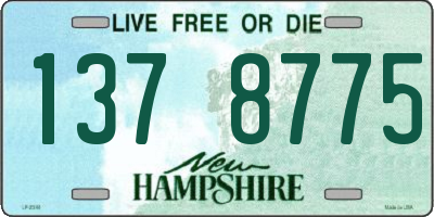 NH license plate 1378775