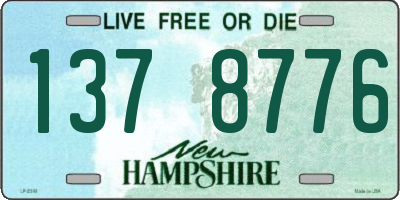 NH license plate 1378776