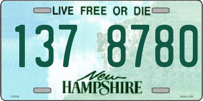 NH license plate 1378780