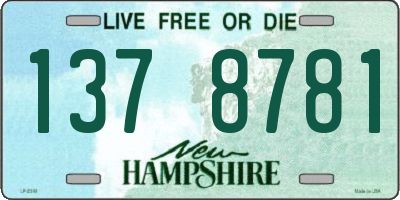 NH license plate 1378781
