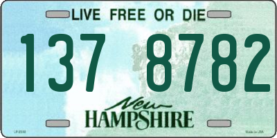 NH license plate 1378782