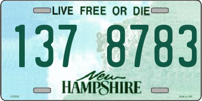 NH license plate 1378783