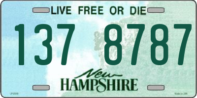 NH license plate 1378787
