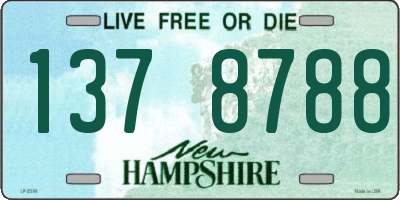 NH license plate 1378788